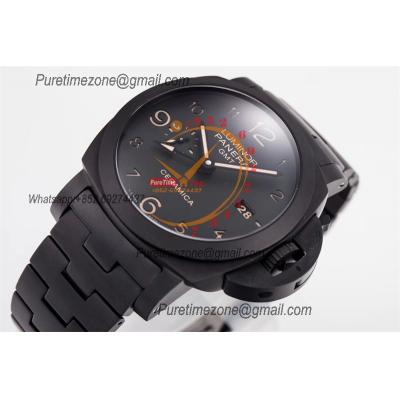 PAM00438 Luminor 1950 Tuttonero GMT P9001  Automatic Mens Watch Best Edition VSF 44 Ceramic Black Dial Ceramic Bracelet