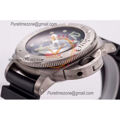 PAM00719 Luminor Submersible 1950 3 Days GMT P9001 Automatic Mens Watch Best Edition VSF 44mm Titanio Black Dial Rubber