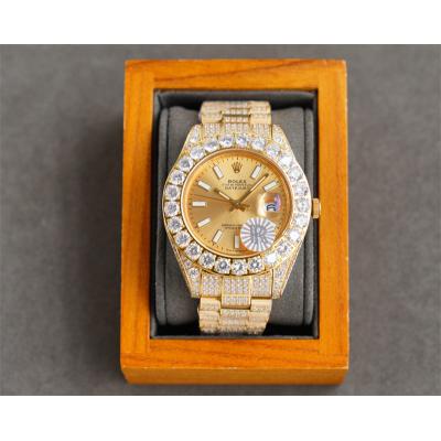 Datejust A23J Automatic Mens Watch Best Edition RRF YG Big Diamond Beze Gold Stick Dial Diamonds 904L Steel Bracelet