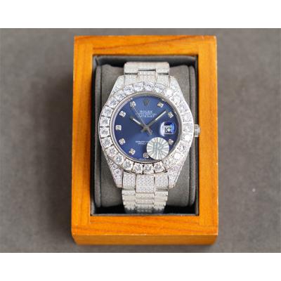 Datejust A23J Automatic Mens Watch Best Edition RRF Big Diamond Beze Blue Dial Diamonds 904L Steel Bracelet