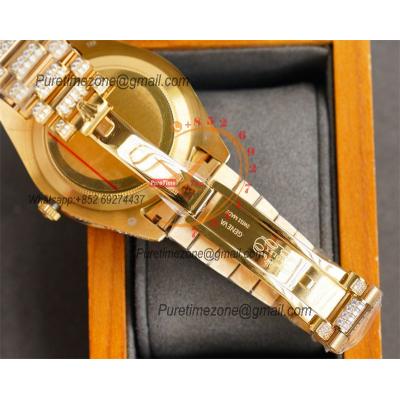 Datejust A23J Automatic Mens Watch Best Edition RRF YG Big Diamond Beze Wimbledon Gray Dial Diamonds 904L Steel Bracelet