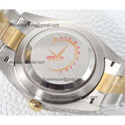 Datejust A2824 Automatic Mens Watch Best Edition TWF TTYG Paved Diaomond  Stick Dial Fully Ice Out 904L Steel Bracelet