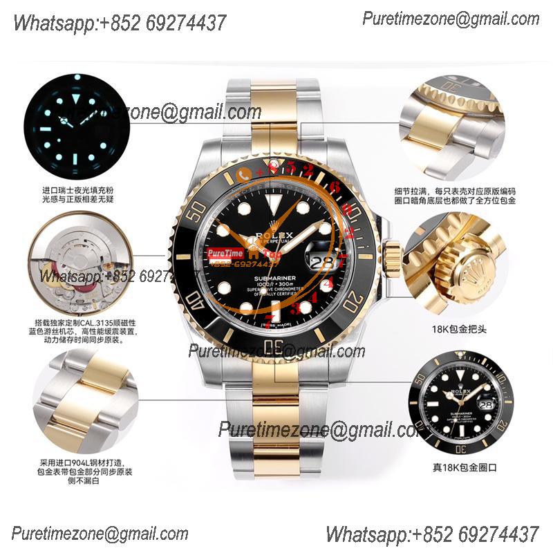 Submariner 116613 VR3135 Automatic Mens Watch Best Edition ZQF V2 40 Gold Wrapped Black Dial 904L SS Oyster Bracelet