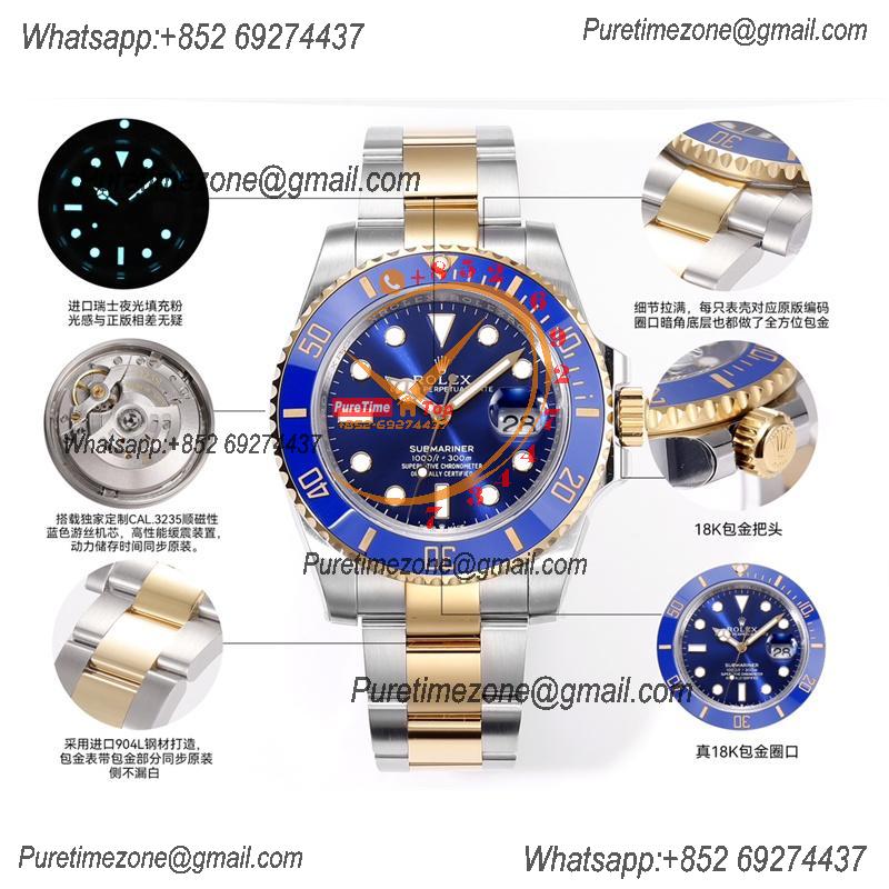 Submariner 116613 VR3235 Automatic Mens Watch Best Edition ZQF V2 41 Gold Wrapped Blue Dial 904L SS Oyster Bracelet