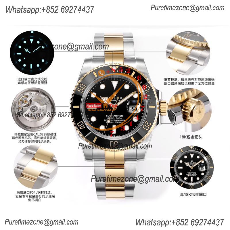 Submariner 116613 VR3235 Automatic Mens Watch Best Edition ZQF V2 41 Gold Wrapped Black Dial 904L SS Oyster Bracelet