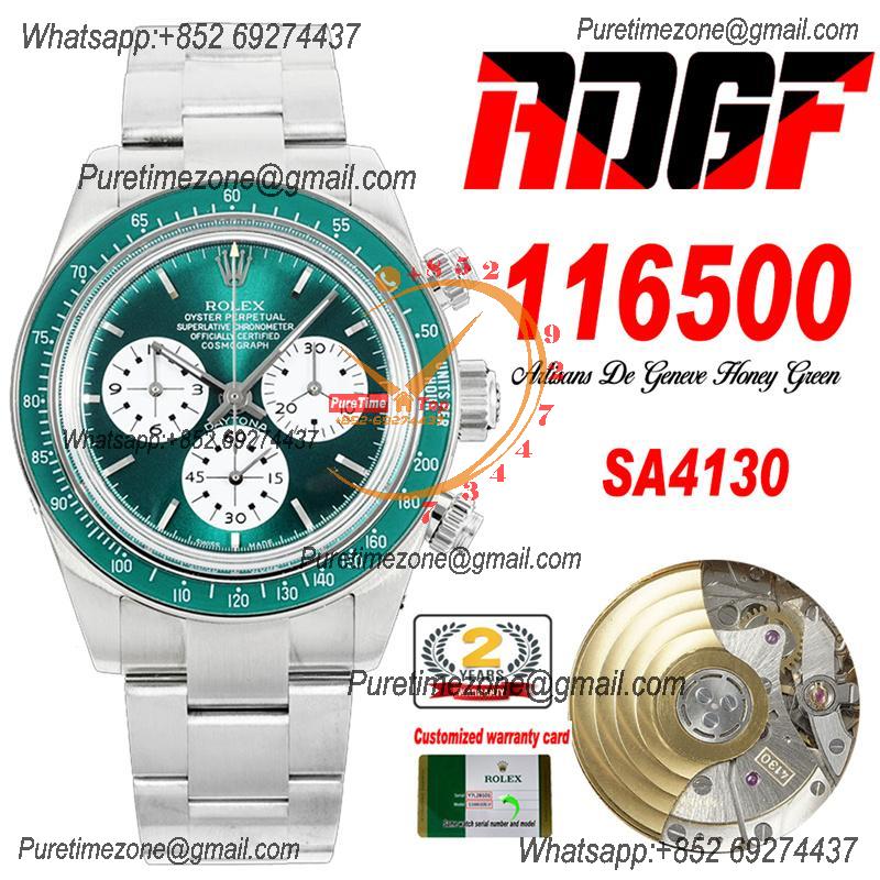 Artisans De GenèveHoney Daytona 116500 Best Edition ADGF SA4130 Autoamtic Chronograph Mens Watch Honey Green Dial 904L