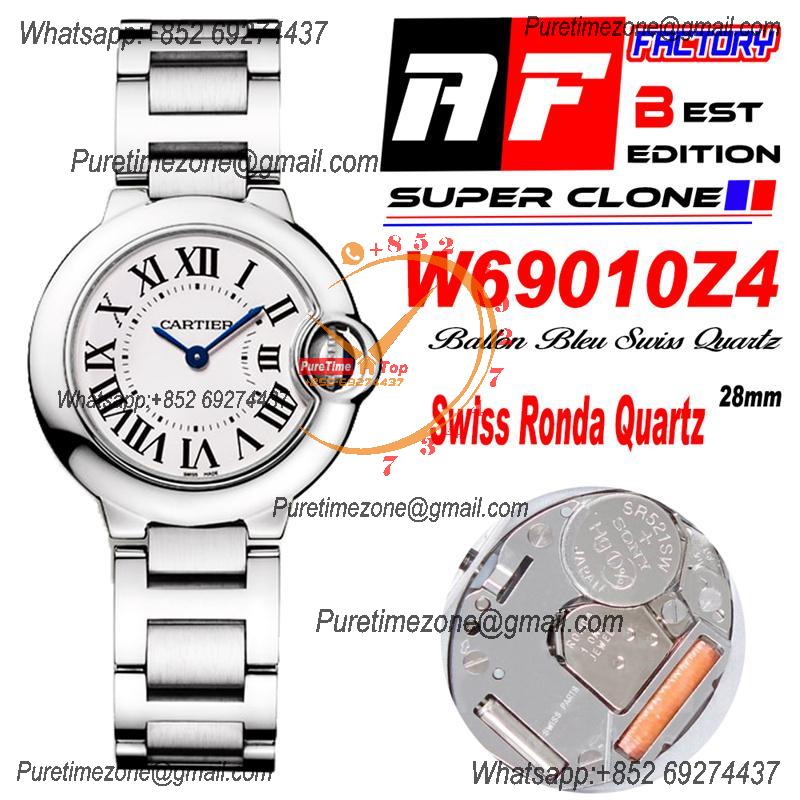 Ballon Bleu W69010Z4 Ronda Quartz Womens Watch Best Edition AF 28mm  Silver Dial SS Bracelet