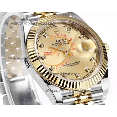 Datejust VR3235 Automatic Mens Watch Best Edition ZQF 41 SS/YG Gold Wrapped Gold Diamond Dial 904L SS Jubilee Bracelet