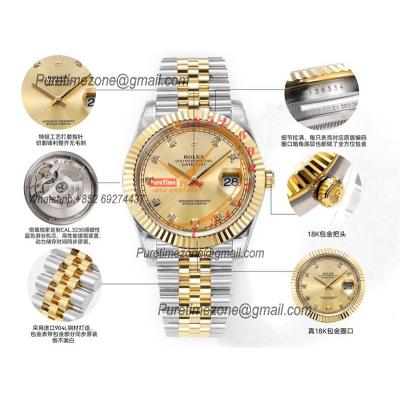 Datejust VR3235 Automatic Mens Watch Best Edition ZQF 41 SS/YG Gold Wrapped Gold Diamond Dial 904L SS Jubilee Bracelet