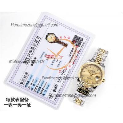 Datejust VR3235 Automatic Mens Watch Best Edition ZQF 41 SS/YG Gold Wrapped Gold Diamond Dial 904L SS Jubilee Bracelet