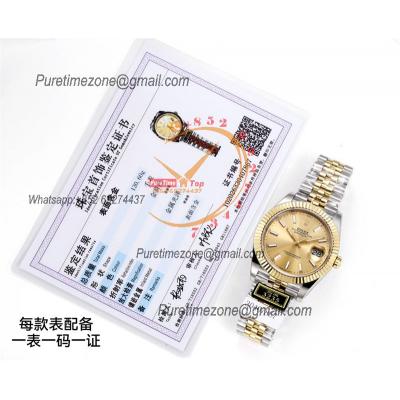 Datejust VR3235 Automatic Mens Watch Best Edition ZQF 41 SS/YG Gold Wrapped Gold Stick Dial 904L SS Jubilee Bracelet