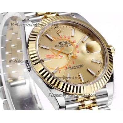 Datejust VR3235 Automatic Mens Watch Best Edition ZQF 41 SS/YG Gold Wrapped Gold Stick Dial 904L SS Jubilee Bracelet