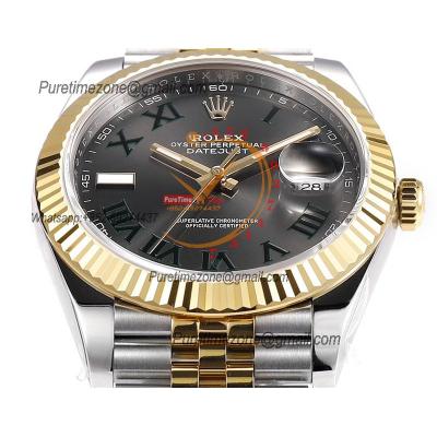 Datejust VR3235 Automatic Mens Watch Best Edition ZQF 41 SS/YG Gold Wrapped Wimbledon Gray Dial 904L SS Jubilee Bracelet