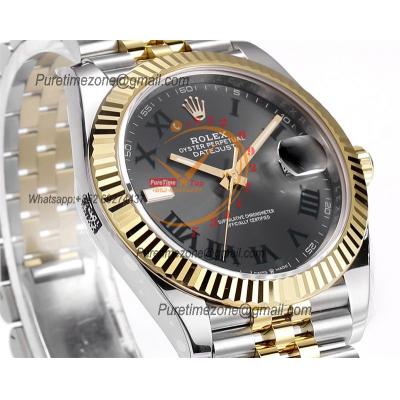 Datejust VR3235 Automatic Mens Watch Best Edition ZQF 41 SS/YG Gold Wrapped Wimbledon Gray Dial 904L SS Jubilee Bracelet