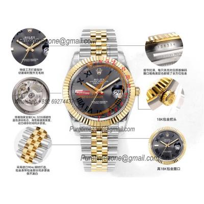 Datejust VR3235 Automatic Mens Watch Best Edition ZQF 41 SS/YG Gold Wrapped Wimbledon Gray Dial 904L SS Jubilee Bracelet