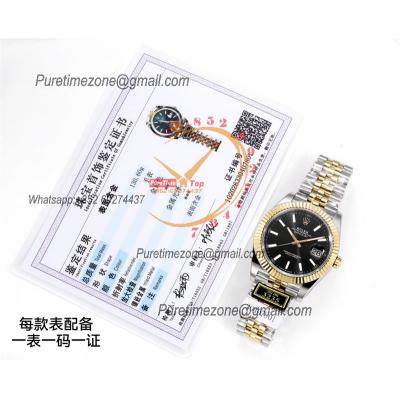 Datejust VR3235 Automatic Mens Watch Best Edition ZQF 41 SS/YG Gold Wrapped Black Stick Dial 904L SS Jubilee Bracelet