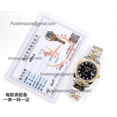 Datejust VR3235 Automatic Mens Watch Best Edition ZQF 41 SS/YG Gold Wrapped Black Diamonds Dial 904L SS Jubilee Bracelet