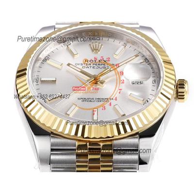 Datejust VR3235 Automatic Mens Watch Best Edition ZQF 41 SS/YG Gold Wrapped Silver Stick Dial 904L SS Jubilee Bracelet