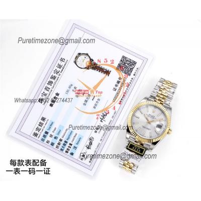 Datejust VR3235 Automatic Mens Watch Best Edition ZQF 41 SS/YG Gold Wrapped Silver Stick Dial 904L SS Jubilee Bracelet