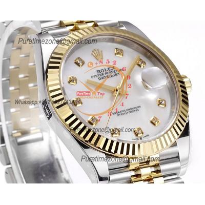 Datejust VR3235 Automatic Mens Watch Best Edition ZQF 41 SS/YG Gold Wrapped MOP Diamonds Dial 904L SS Jubilee Bracelet