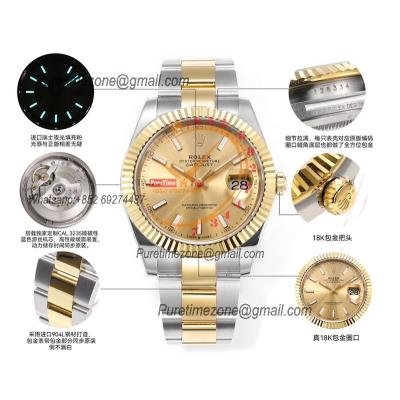 Datejust VR3235 Automatic Mens Watch Best Edition ZQF 41 SS/YG Gold Wrapped Gold Stick Dial 904L SS Oyster Bracelet