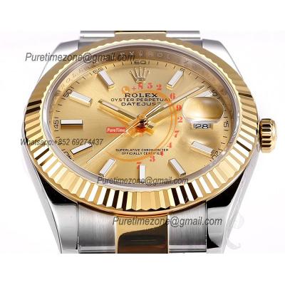 Datejust VR3235 Automatic Mens Watch Best Edition ZQF 41 SS/YG Gold Wrapped Gold Stick Dial 904L SS Oyster Bracelet