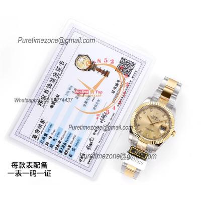 Datejust VR3235 Automatic Mens Watch Best Edition ZQF 41 SS/YG Gold Wrapped Gold Diamond Dial 904L SS Oyster Bracelet