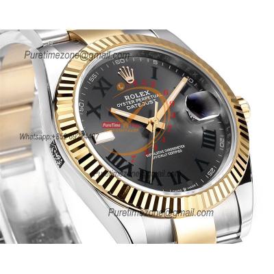 Datejust VR3235 Automatic Mens Watch Best Edition ZQF 41 SS/YG Gold Wrapped Wimbledon Gray Dial 904L SS Oyster Bracelet