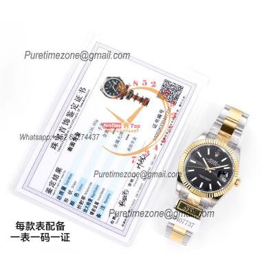 Datejust VR3235 Automatic Mens Watch Best Edition ZQF 41 SS/YG Gold Wrapped Black Stick Dial 904L SS Oyster Bracelet