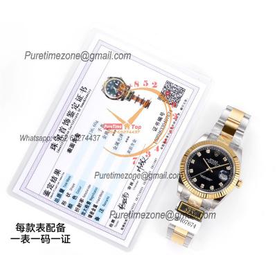 Datejust VR3235 Automatic Mens Watch Best Edition ZQF 41 SS/YG Gold Wrapped Black Diamond Dial 904L SS Oyster Bracelet