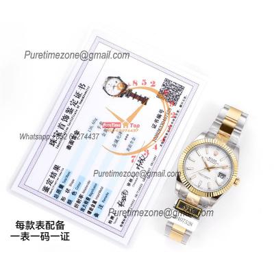 Datejust VR3235 Automatic Mens Watch Best Edition ZQF 41 SS/YG Gold Wrapped White Stick Dial 904L SS Oyster Bracelet