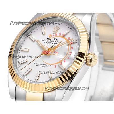 Datejust VR3235 Automatic Mens Watch Best Edition ZQF 41 SS/YG Gold Wrapped White Stick Dial 904L SS Oyster Bracelet