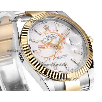 Datejust VR3235 Automatic Mens Watch Best Edition ZQF 41 SS/YG Gold Wrapped White Stick Dial 904L SS Oyster Bracelet