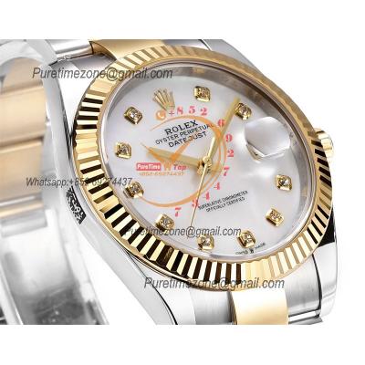 Datejust VR3235 Automatic Mens Watch Best Edition ZQF 41 SS/YG Gold Wrapped MOP Diamonds Dial 904L SS Oyster Bracelet