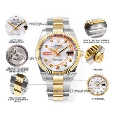 Datejust VR3235 Automatic Mens Watch Best Edition ZQF 41 SS/YG Gold Wrapped MOP Diamonds Dial 904L SS Oyster Bracelet