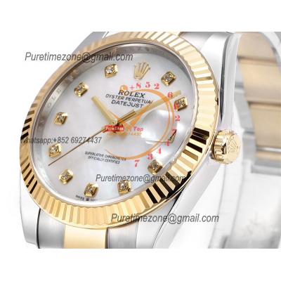 Datejust VR3235 Automatic Mens Watch Best Edition ZQF 41 SS/YG Gold Wrapped MOP Diamonds Dial 904L SS Oyster Bracelet