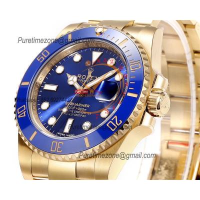 Submariner 116618 VR3135 Automatic Mens Watch Best Edition ZQF V2 40 Gold Wrapped Blue Dial 904L SS Oyster Bracelet