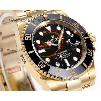 Submariner 116618 VR3135 Automatic Mens Watch Best Edition ZQF V2 40 Gold Wrapped Black Dial 904L SS Oyster Bracelet