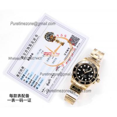 Submariner 116618 VR3135 Automatic Mens Watch Best Edition ZQF V2 40 Gold Wrapped Black Dial 904L SS Oyster Bracelet