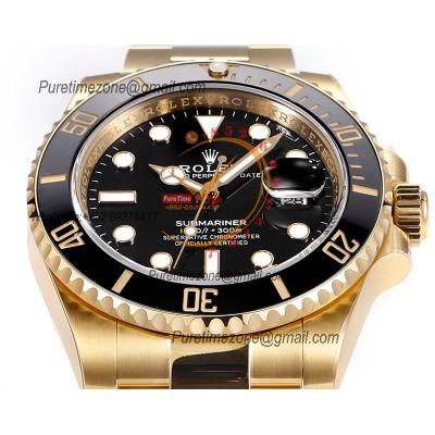 Submariner 116618 VR3135 Automatic Mens Watch Best Edition ZQF V2 40 Gold Wrapped Black Dial 904L SS Oyster Bracelet