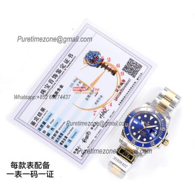 Submariner 116613 VR3135 Automatic Mens Watch Best Edition ZQF V2 40 Gold Wrapped Blue Dial 904L SS Oyster Bracelet