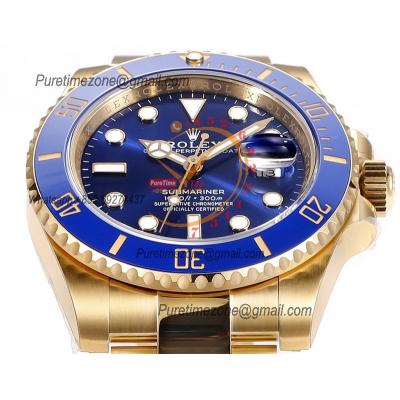 Submariner 126618 VR3235 Automatic Mens Watch Best Edition ZQF V2 41 Gold Wrapped Blue Dial 904L SS Oyster Bracelet