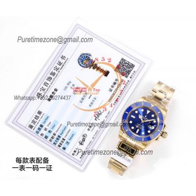 Submariner 126618 VR3235 Automatic Mens Watch Best Edition ZQF V2 41 Gold Wrapped Blue Dial 904L SS Oyster Bracelet