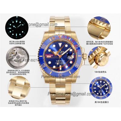 Submariner 126618 VR3235 Automatic Mens Watch Best Edition ZQF V2 41 Gold Wrapped Blue Dial 904L SS Oyster Bracelet