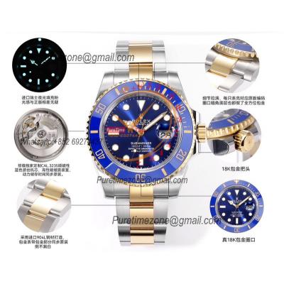 Submariner 116613 VR3235 Automatic Mens Watch Best Edition ZQF V2 41 Gold Wrapped Blue Dial 904L SS Oyster Bracelet