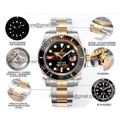 Submariner 116613 VR3235 Automatic Mens Watch Best Edition ZQF V2 41 Gold Wrapped Black Dial 904L SS Oyster Bracelet