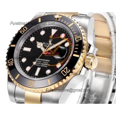 Submariner 116613 VR3235 Automatic Mens Watch Best Edition ZQF V2 41 Gold Wrapped Black Dial 904L SS Oyster Bracelet