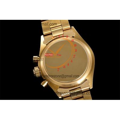 Daytona Paul Newman ST91 Manual Winding Chronograph Mens Watch Best Edition WMF YG 37.5 Gold Dial SS Oyster Bracelet