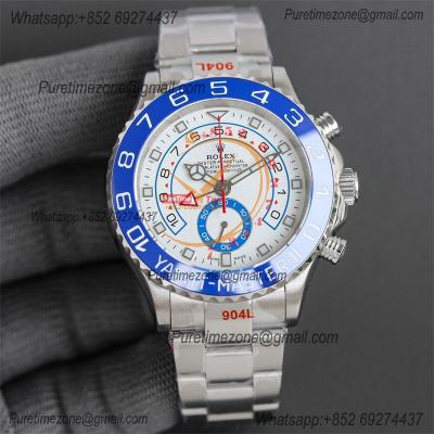 YachtMaster II 116680 A7750 Automatic Chronograph Mens Watch Best Edition TWF White Dial 904L SS Oyster Bracelet