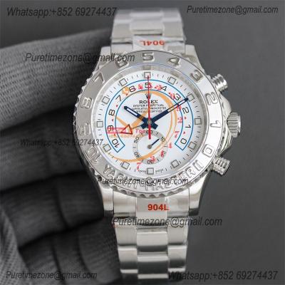 YachtMaster II 116680 A7750 Automatic Chronograph Mens Watch Best Edition TWF White Dial 904L SS Oyster Bracelet